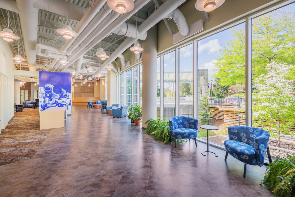 UNC Asheville Highsmith Union Interior Windows