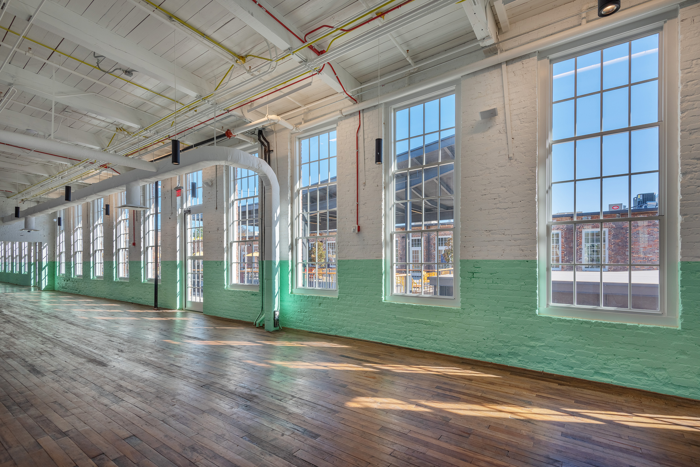Optimist Hall Duke Energy Charlotte NC Interior Windows