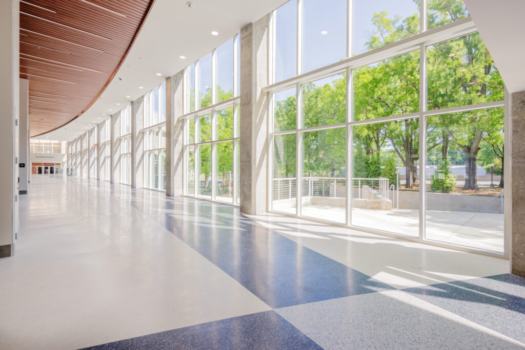 Bojangles Ovens Link Facility Lobby and Elevator Bank Hallway