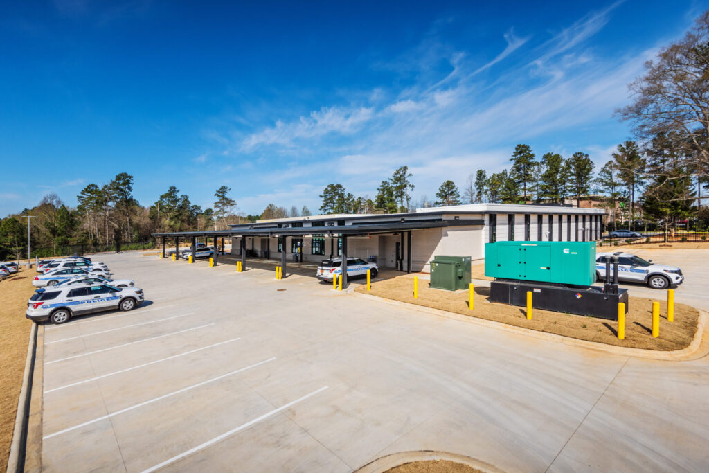 Covered Parking and Parking Lot for Police Cars