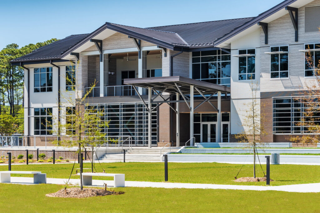 College of the Albemarle Dare County Campus Front Entrance and Canopy