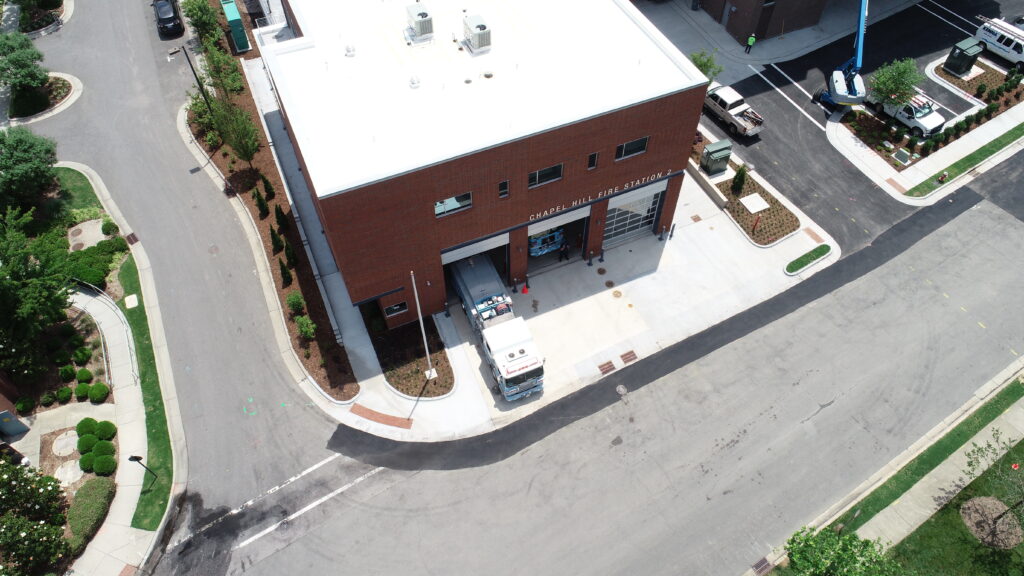 Aerial View of Fire Station