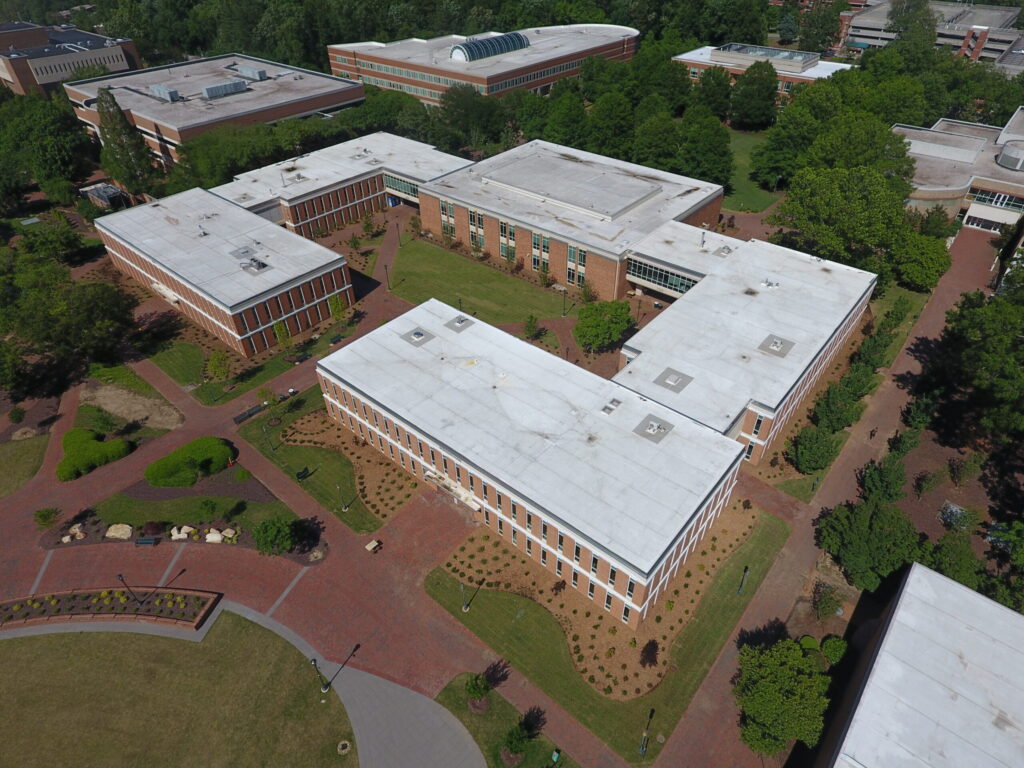 Academic Complex Aerial View Right Side Zoomed Out