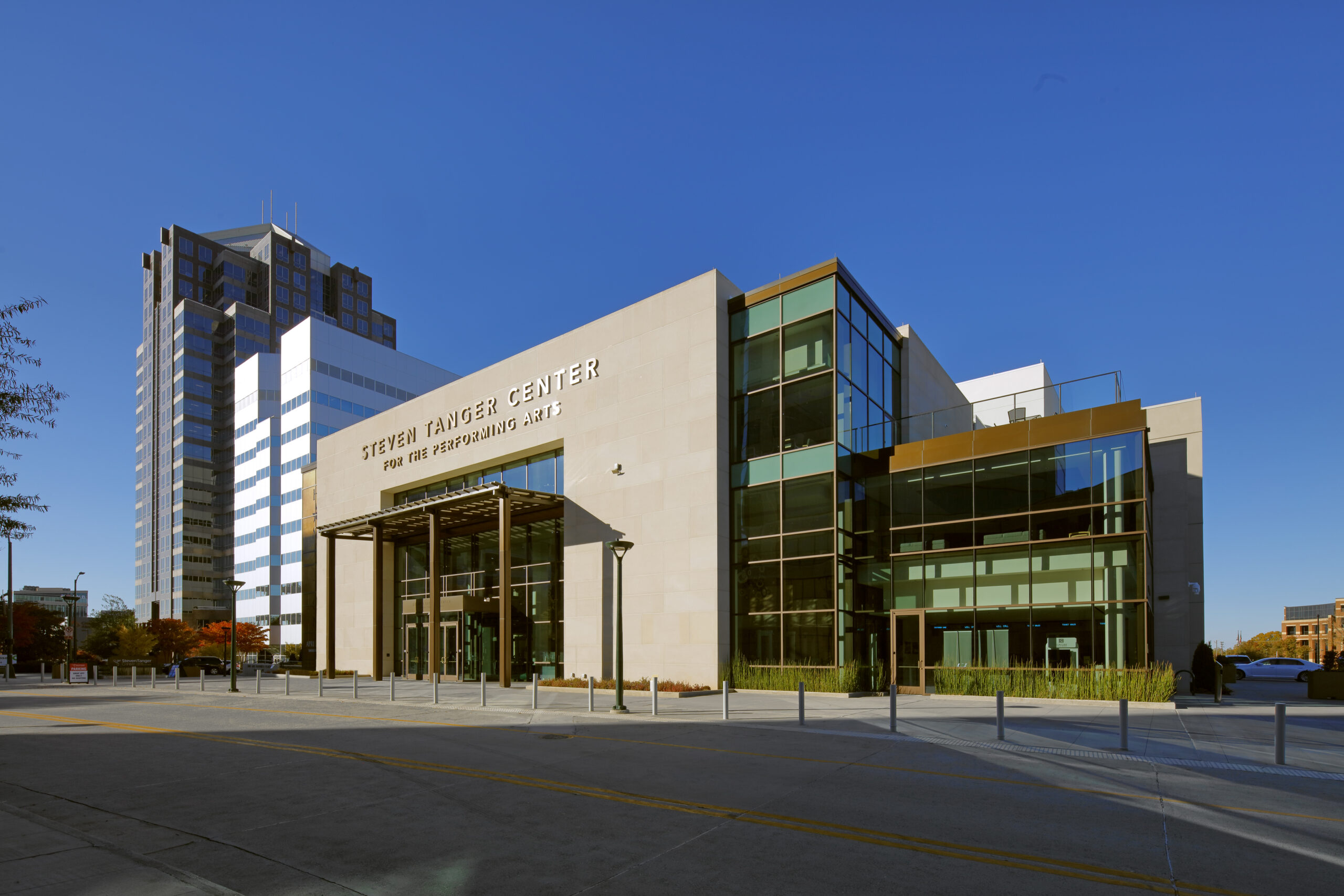 Tanger Center for the Performing Arts Exterior Entrance Late Afternoon