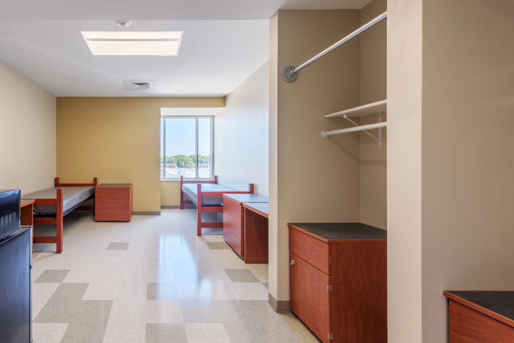 Closet and Furniture in Dorm Room