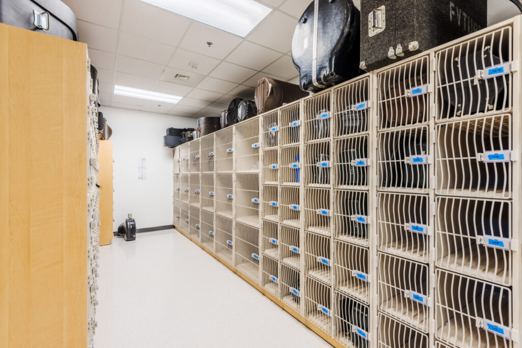 Fuquay-Varina High School Band Locker Room for Equipment