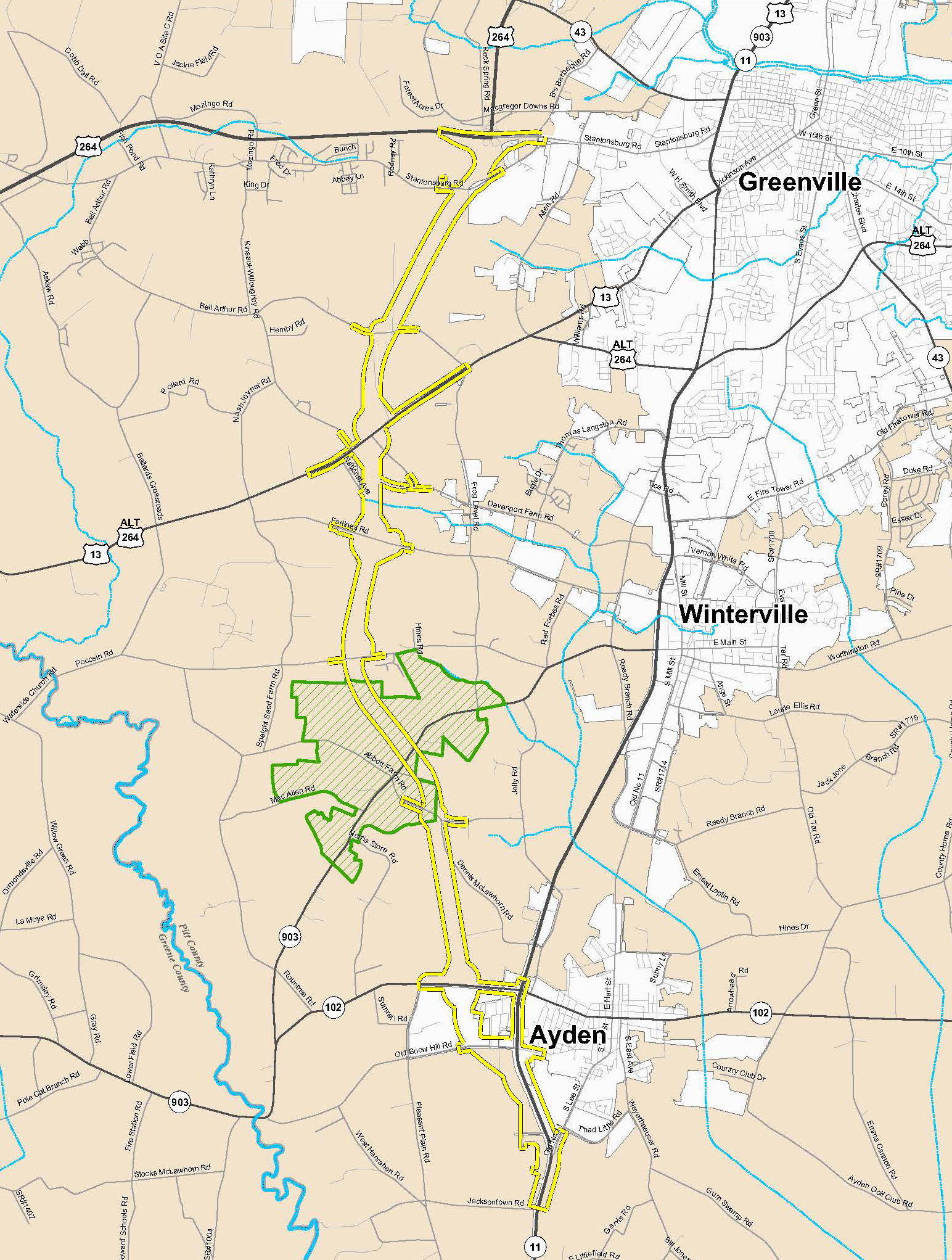 Greenville Bypass Map