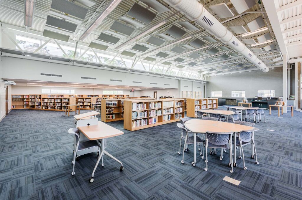 Laney High School Media Center Interior Recessed