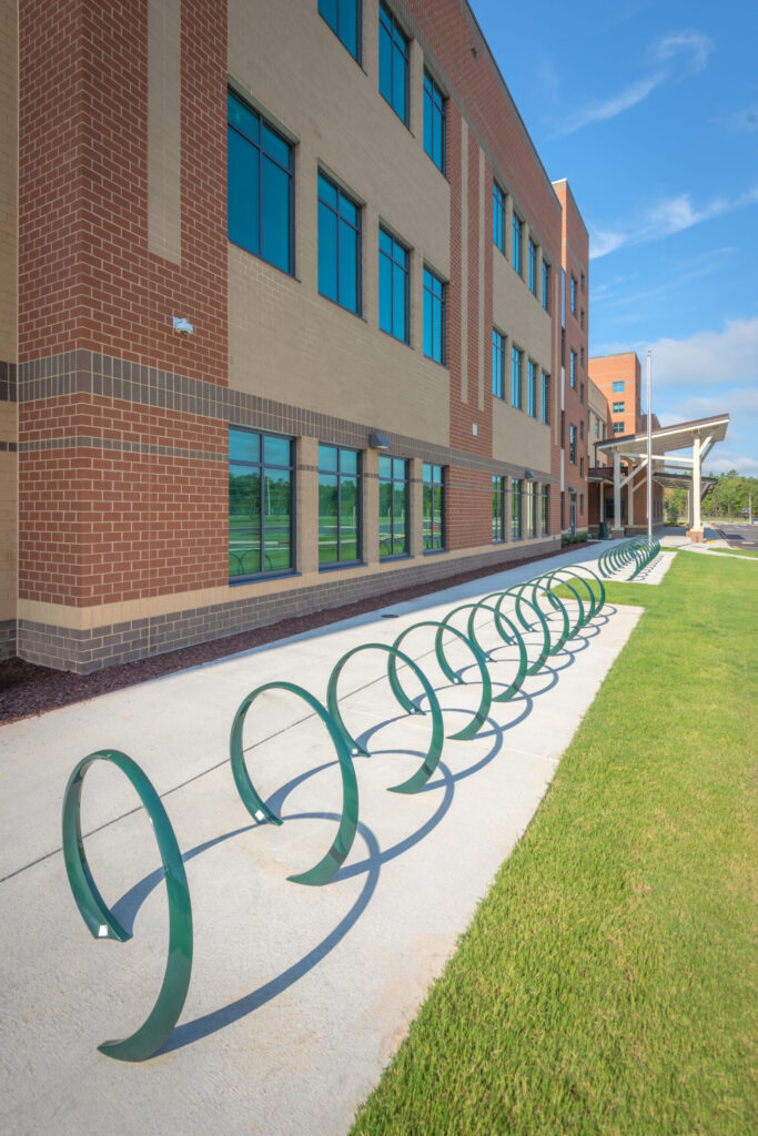 Bike Parking Area in Front of School