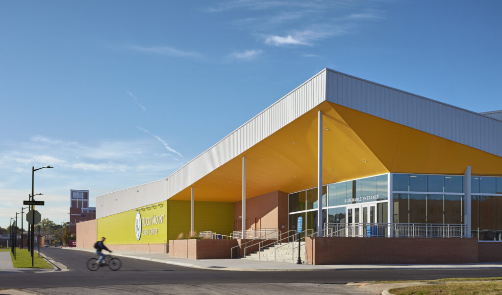 Rocky Mount Event Center Albemarle Covered Entrance and Steps