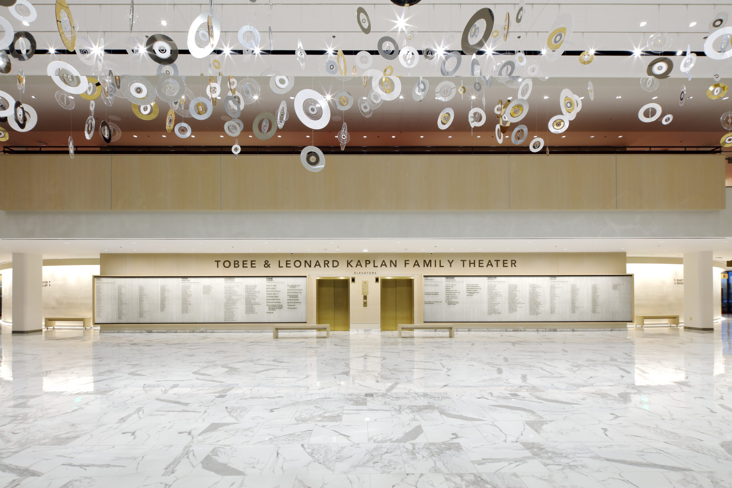 Tanger Center for the Performing Arts Stage Main Lobby Donor Board First Floor Lobby