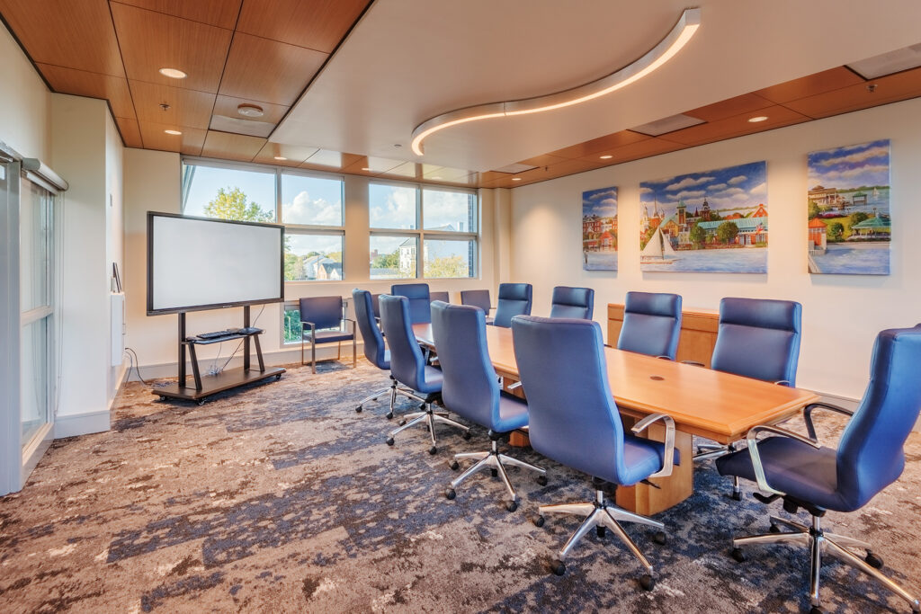 Modern conference room at New Bern Riverfront Convention Center in Craven County, NC