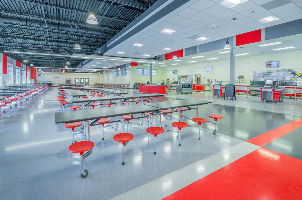 South Mecklenburg High School Cafeteria Far