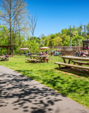 Wilma Dykeman Greenway Project Trail and Picnic Tables Nearby