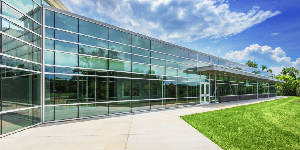 Asheville Middle School Back Exterior Glass K-12 education