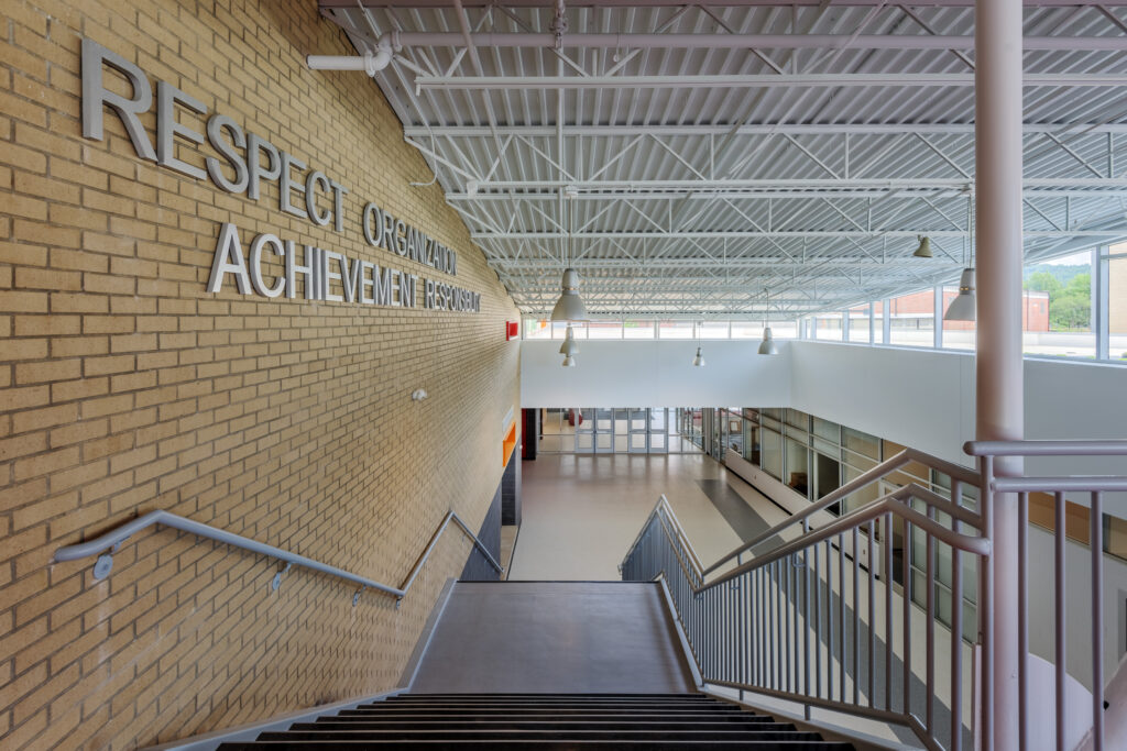 Asheville Middle School Main Stair K-12 education