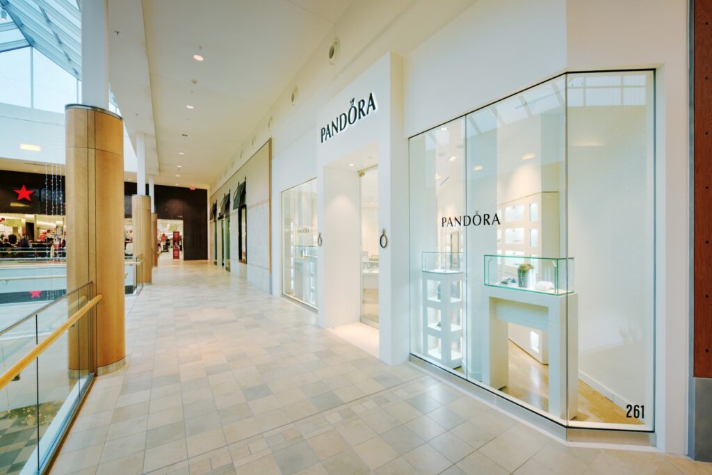 Pandora Sign and Store Entrance