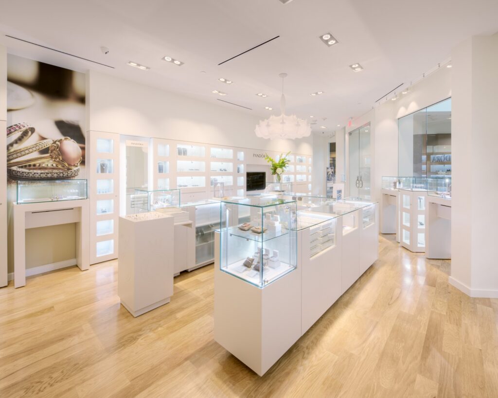 Lit Up Displays and Wood Floors