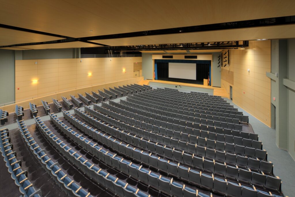 Auditorium with Seating directed towards a Stage