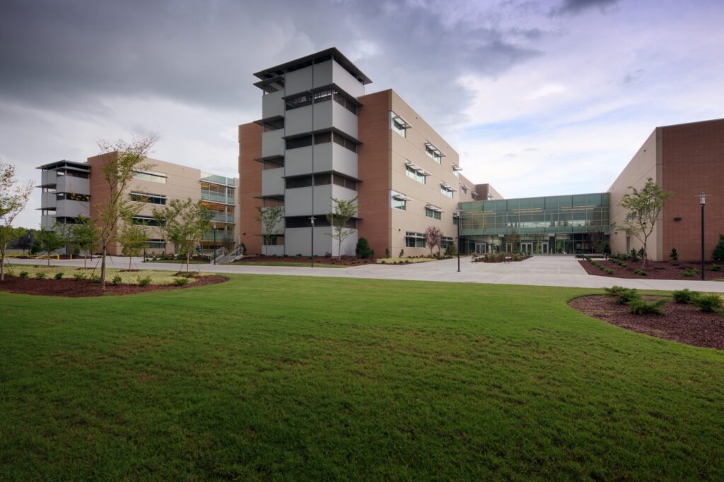 Brick Building and Lawn