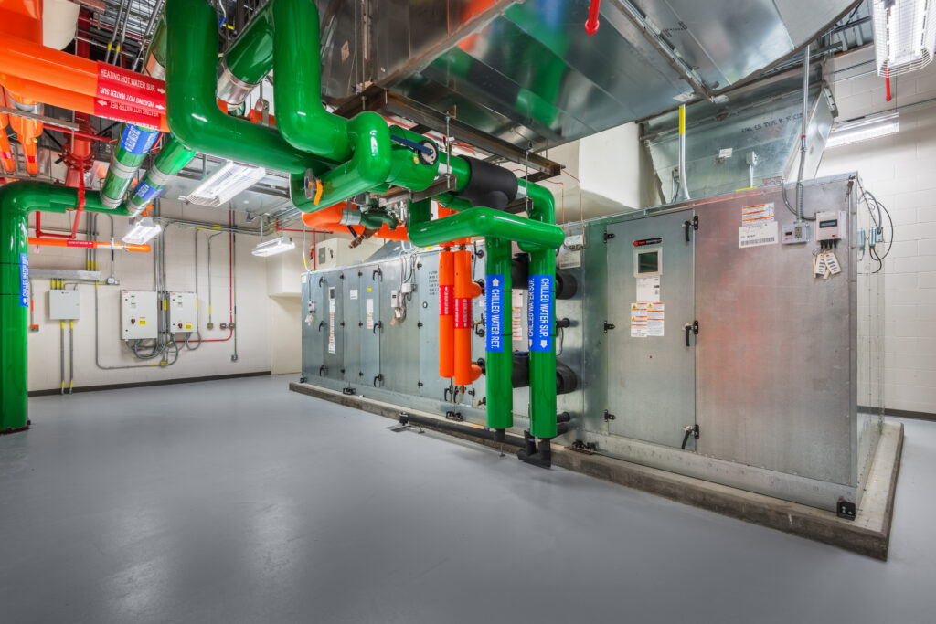 Health Science Classroom Lab Construction Wake Tech Building H Mechanical Room
