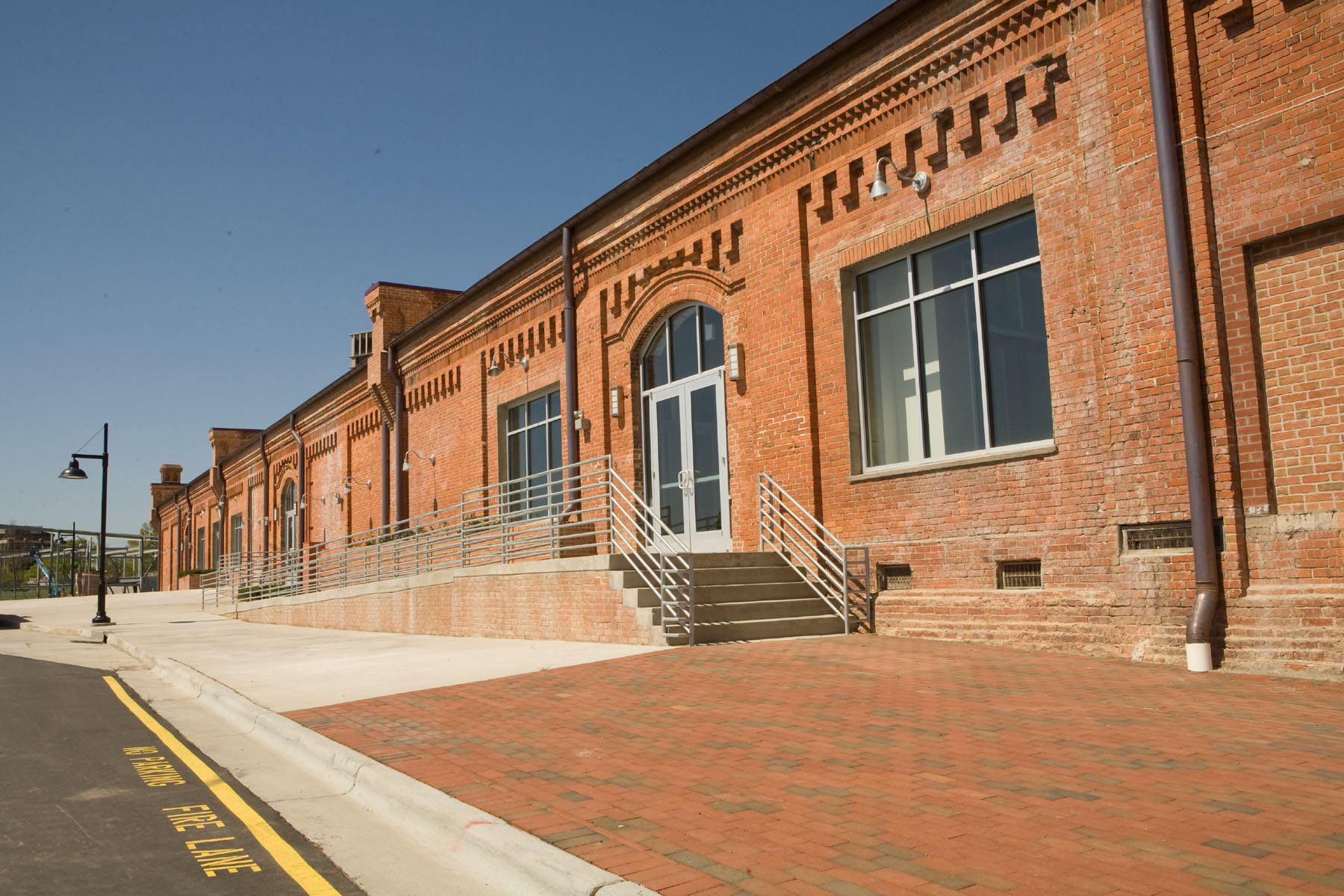 Brick Building and Patio