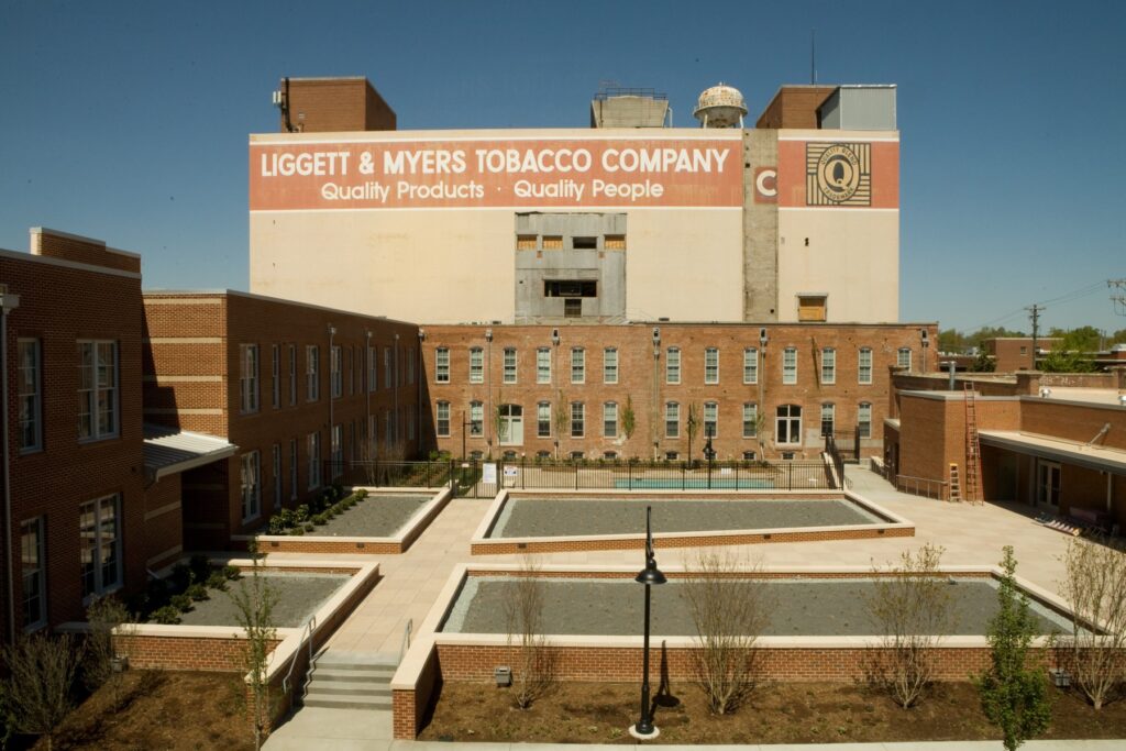 Building Exterior and Tobacco Sign