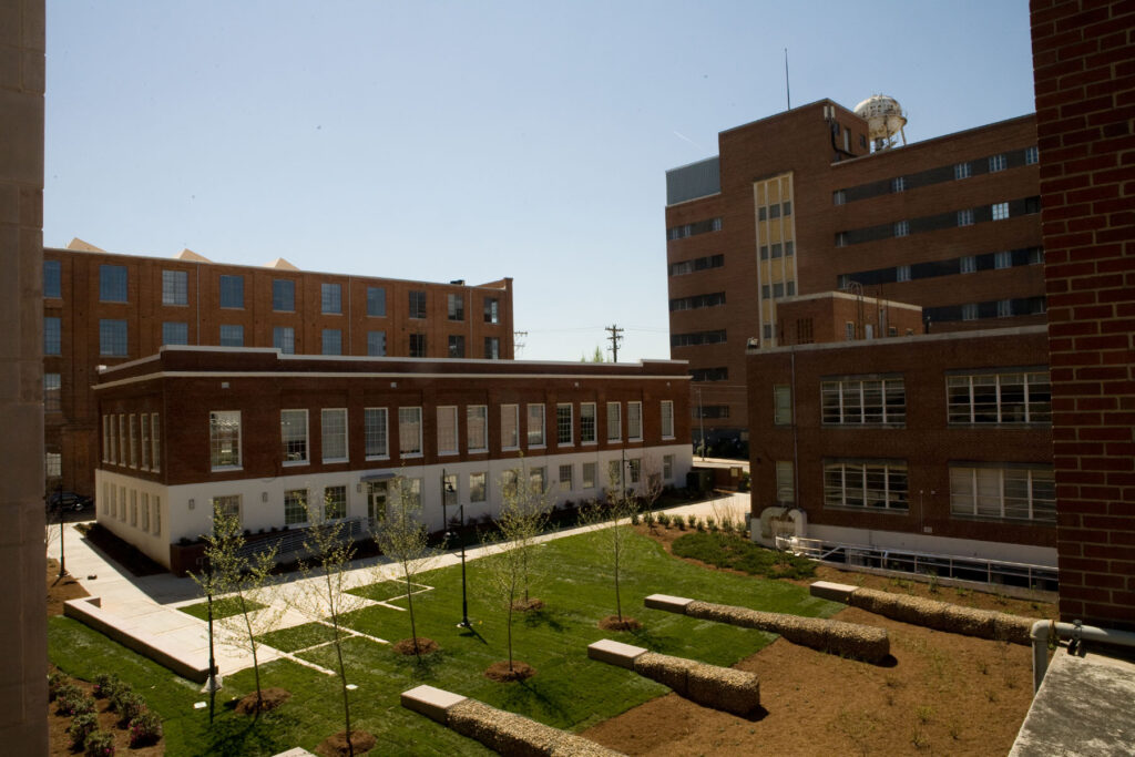 Brick Building and Lawn