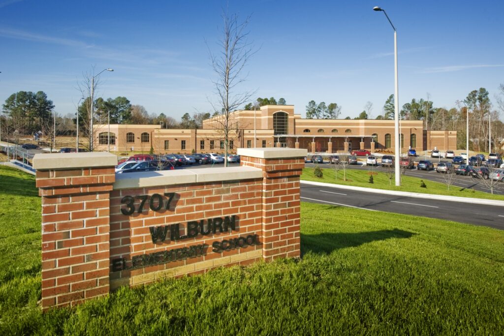 Brick Building and Brick Entrance Sign