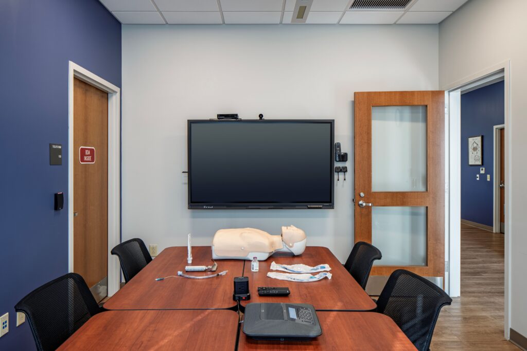 Meeting Room with Mounted TV