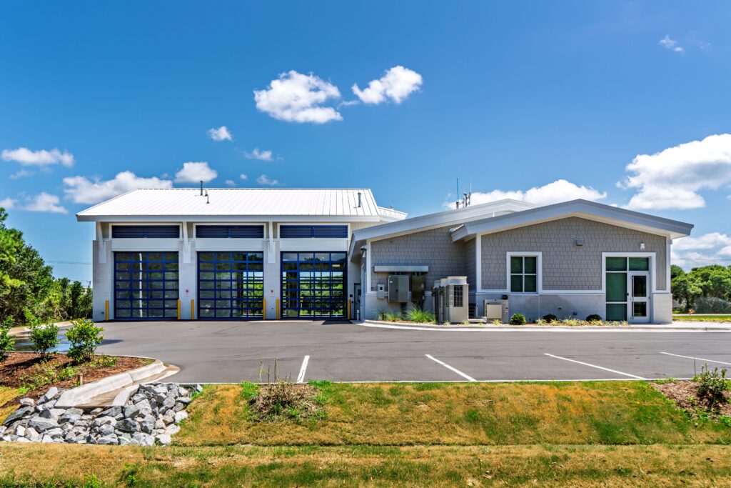 Main entrance of EMS #9 Kitty Hawk in Dare County, North Carolina.