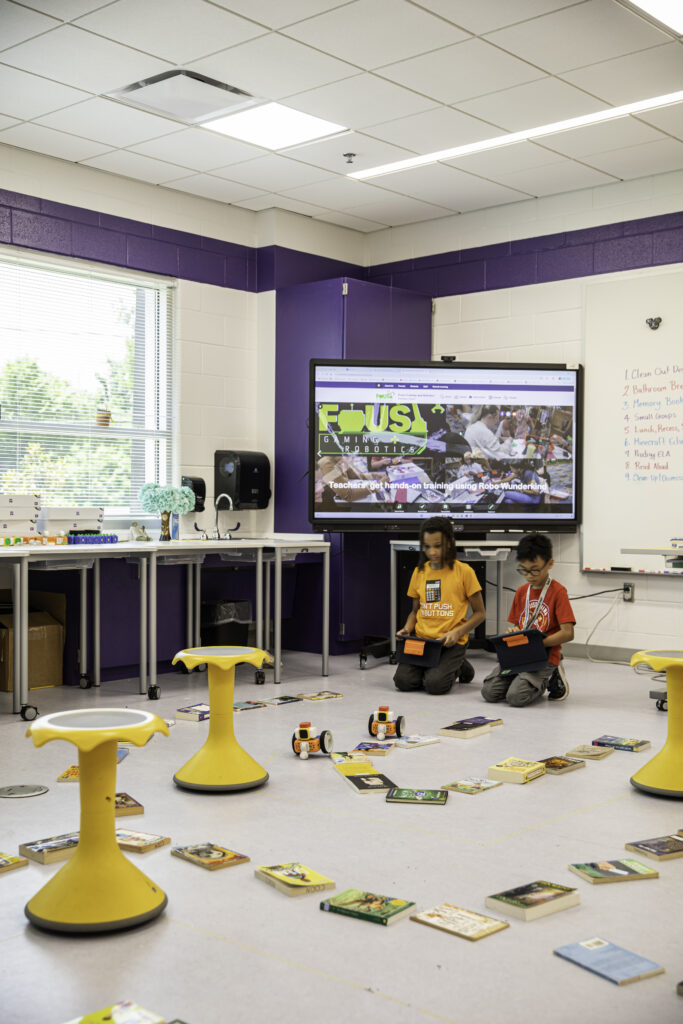Elementary school classroom interior