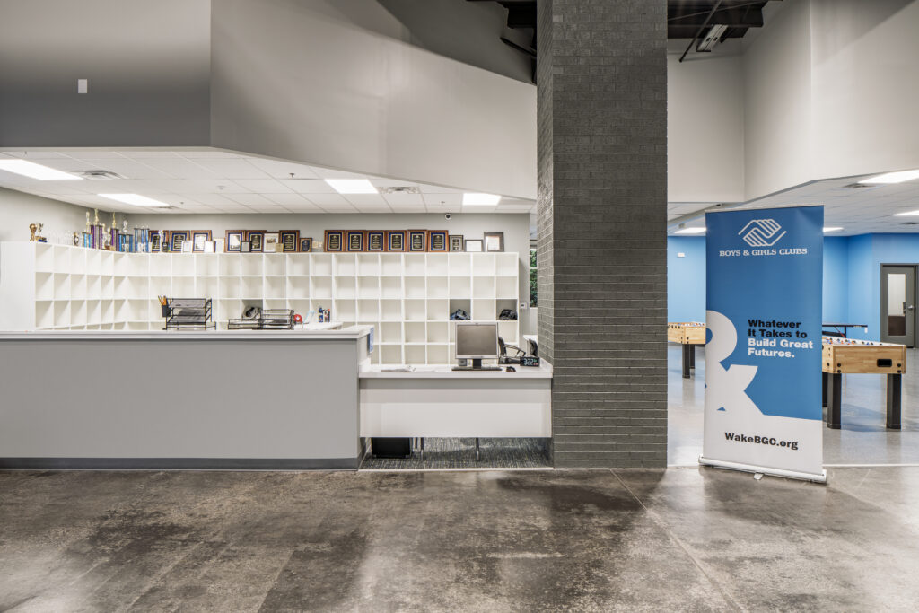 Café inside community recreation center
