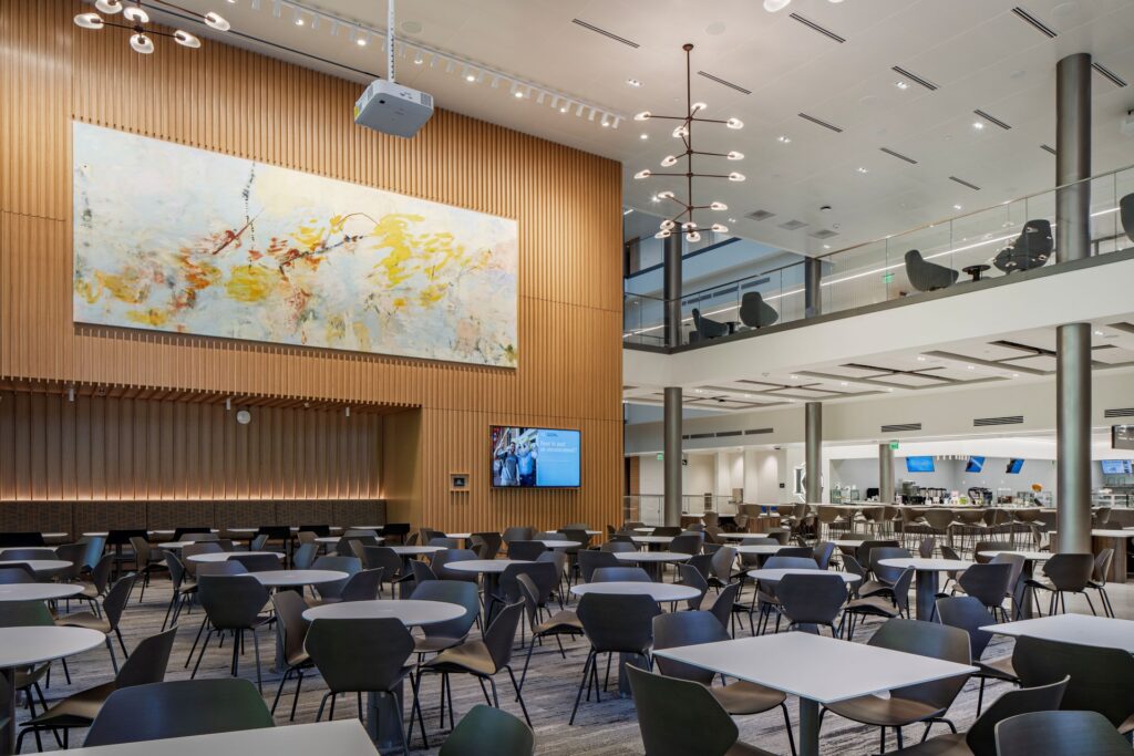 Interior student commons at the UNC Kenan-Flagler Business School in Chapel Hill, NC